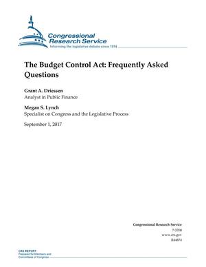 The Budget Control Act: Frequently Asked Questions