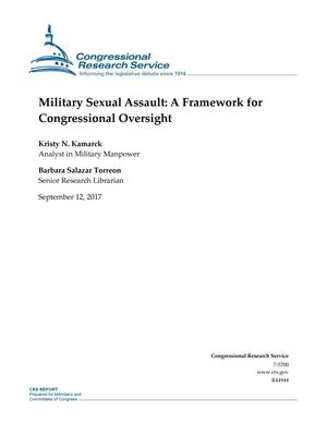 Military Sexual Assault: A Framework for Congressional Oversight