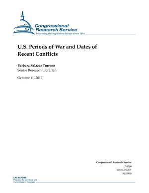 U.S. Periods of War and Dates of Recent Conflicts