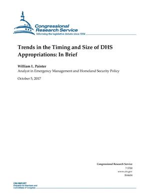 Trends in the Timing and Size of DHS Appropriations: In Brief