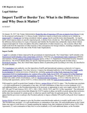 Import Tariff or Border Tax: What is the Difference and Why Does it Matter?