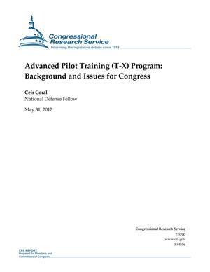 Advanced Pilot Training (T-X) Program: Background and Issues for Congress
