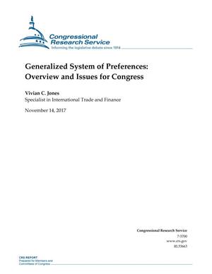 Generalized System of Preferences: Overview and Issues for Congress