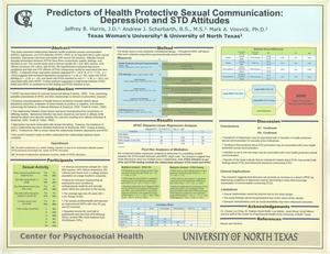 Predictors of Health Protective Sexual Communication: Depression and STD Attitudes