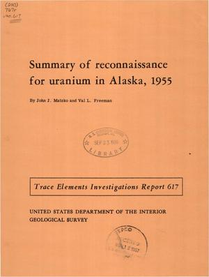 Primary view of object titled 'Summary of Reconnaissance for Uranium in Alaska, 1955'.