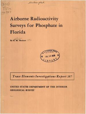 Airborne Radioactivity Surveys for Phosphate in Florida