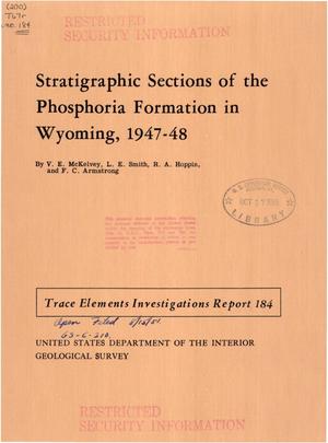Stratigraphic Sections of the Phosphoria Formation in Wyoming, 1947-48