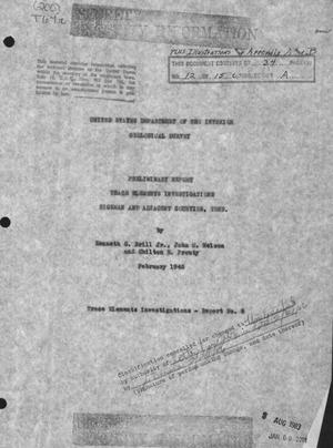 Primary view of object titled 'Preliminary Report Trace Elements Investigations Hickman and Adjacent Counties, Tenn.'.