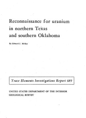 Reconnaissance for Uranium in Northern Texas and Southern Oklahoma