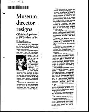 Museum director resigns
