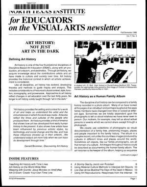 North Texas Institute for Educators on the Visual Arts newsletter, Fall Semester 1996