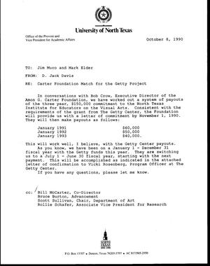 [Letter from Jack Davis to Jim Muro and Mark Elder, October 8, 1990]