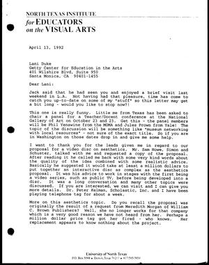 [Letter from R. William McCarter to Leilani Lattin Duke, April 13, 1992]