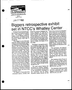 Biggers retrospective exhibit set in NTCC's Whatley Center