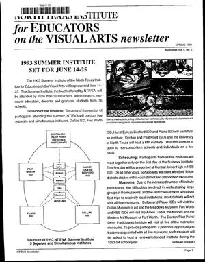 North Texas Institute for Educators on the Visual Arts newsletter, Spring 1993