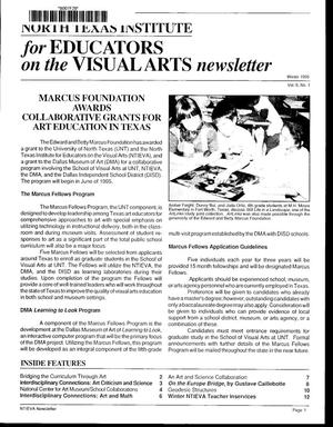 North Texas Institute for Educators on the Visual Arts newsletter, Winter 1995