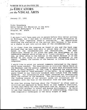 [Letter from William McCarter to Vicki Rosenberg, January 27, 1993]