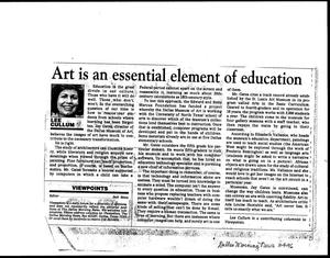 Art is an essential element of education