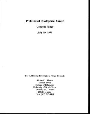 Professional Development Center Concept Paper