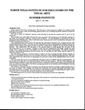[Overview of events held through the Summer Institute]