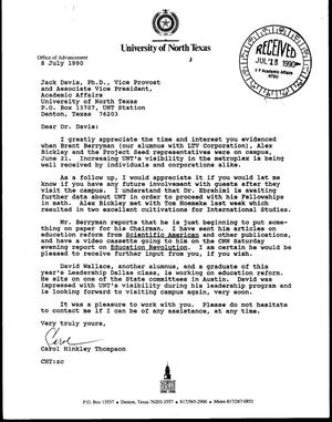 [Letter from Carol Hinkley Thompson to Jack Davis, July 8, 1990]