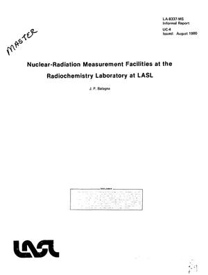 Nuclear-radiation measurement facilities at the radiochemistry laboratory at LASL