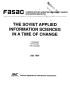 Report: The Soviet applied information sciences in a time of change