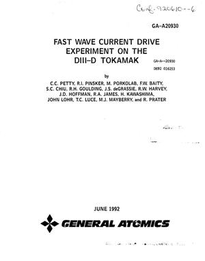Fast wave current drive experiment on the DIII-D tokamak