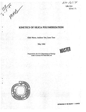 Kinetics of silica polymerization
