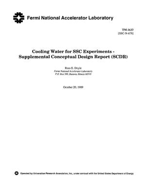 Cooling water for SSC experiments: Supplemental Conceptual Design Report (SCDR)