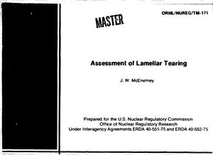 Assessment of lamellar tearing