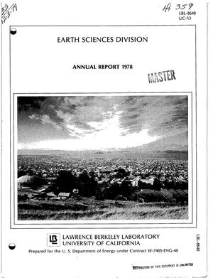 Earth Sciences Division. Annual report 1978