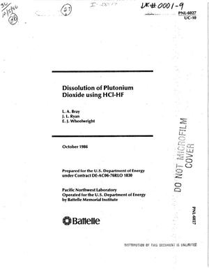 Dissolution of plutonium dioxide using HCl-HF