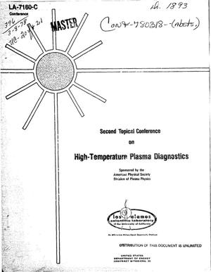 Second topical conference on high-temperature plasma diagnostics