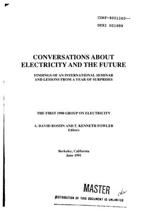 Conversations about electricity and the future: Findings of an international seminar and lessons from a year of surprises