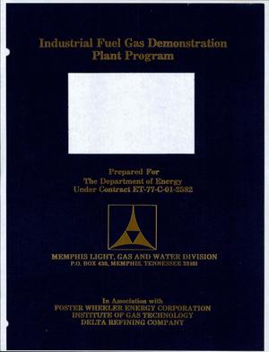 Industrial Fuel Gas Demonstration Plant Program. Monthly, quarterly and annual progress report, December 1978 and Calender Year 1978
