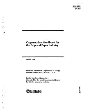 Cogeneration Handbook for the Pulp and Paper Industry. [Contains Glossary]