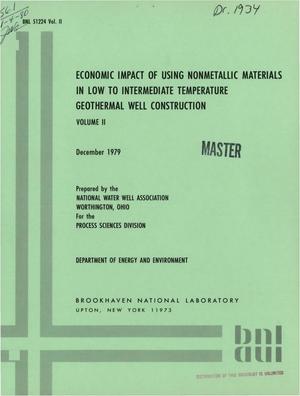 Economic impact of using nonmetallic materials in low to intermediate temperature geothermal well construction