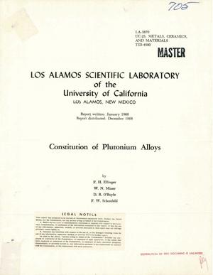Constitution of Plutonium Alloys.