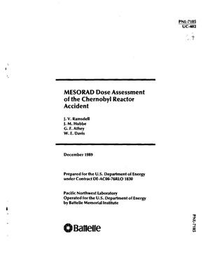 MESORAD dose assessment of the Chernobyl reactor accident