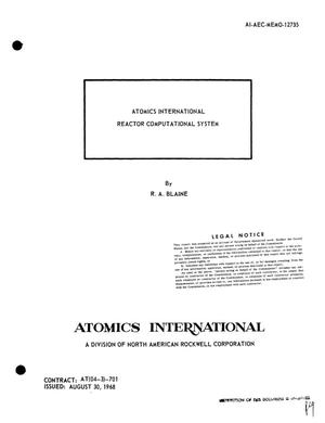 Atomics International Reactor Computational System.