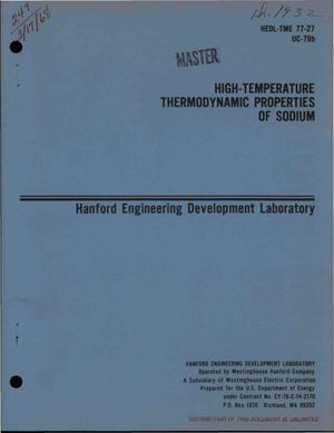High-temperature of thermodynamic properties of sodium