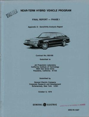 Near-Term Hybrid Vehicle Program, Phase I. Appendix D. Sensitivity analysis report. Final report