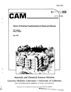 Theory of ordering transformations in metals and minerals