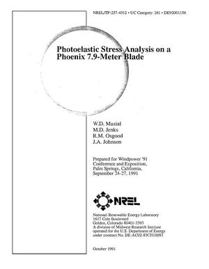 Photoelastic stress analysis on a Phoenix 7. 9-meter blade