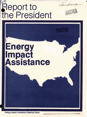 Energy impact assistance: report to the President