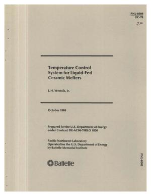 Temperature control system for liquid-fed ceramic melters
