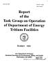 Report: Report of the Task Group on operation Department of Energy tritium fa…