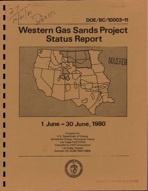 Western gas sands project. Status report, 1 June-30 June 1980