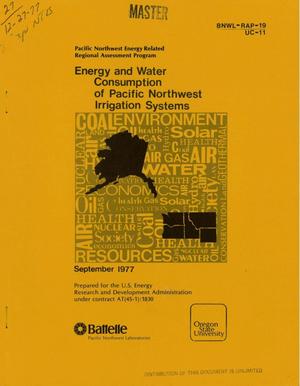 Energy and water consumption of Pacific Northwest irrigation systems